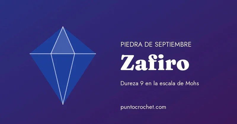 Gema de color azul dibujada junto al nombre Zafiro