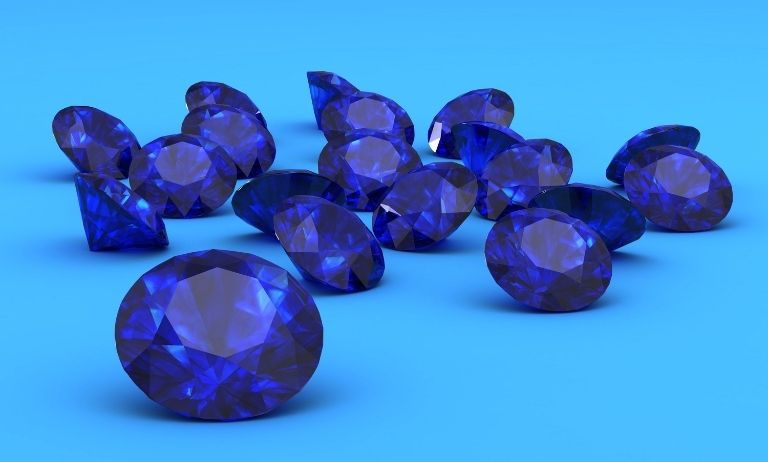 zafiro azul piedras preciosas azules